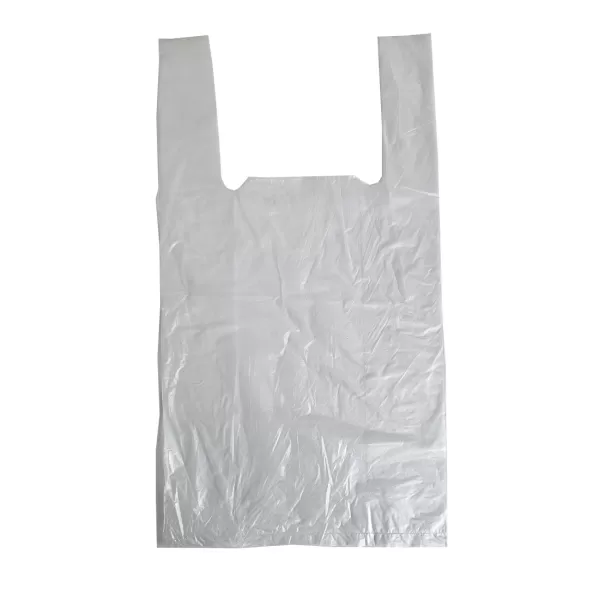 Punga maieu 27x45 cm pentru ambalare, alba, HDPE