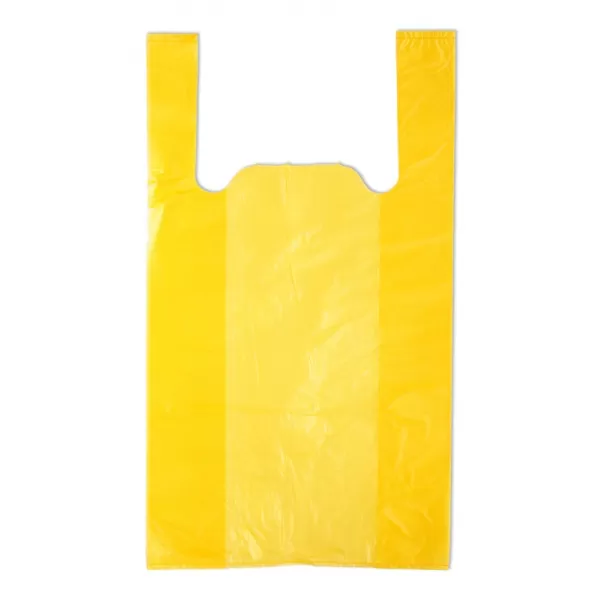 Punga maieu 27x45 cm pentru ambalare, galbene, HDPE