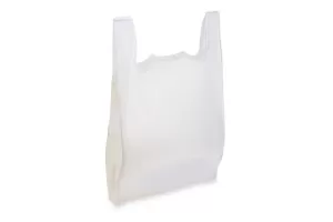 Punga maieu 27x49 cm pentru ambalare, alba, HDPE