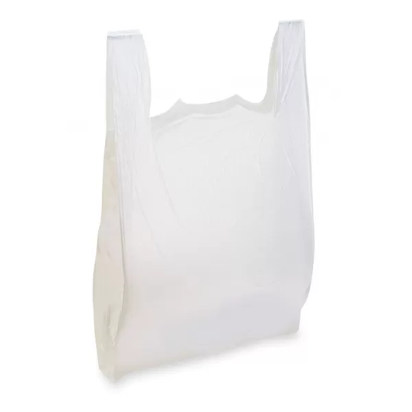Punga maieu 27x49 cm pentru ambalare, alba, HDPE