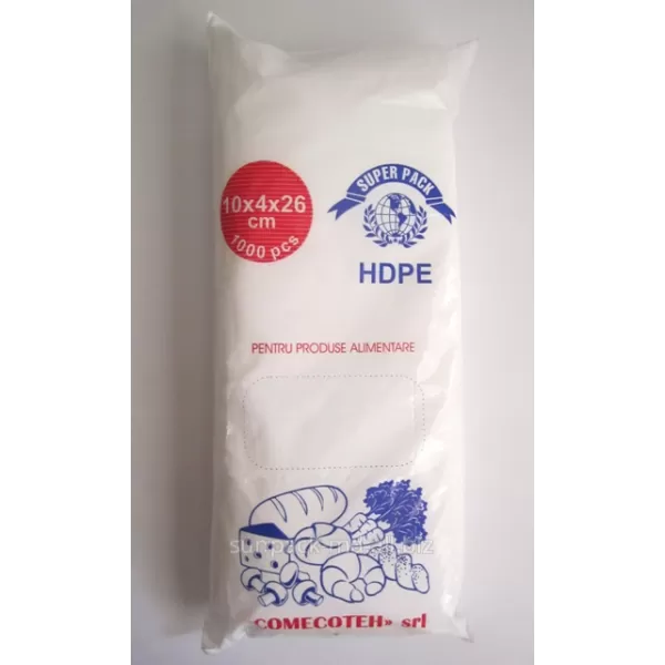Pungi 10x26 cm pentru ambalare, HDPE