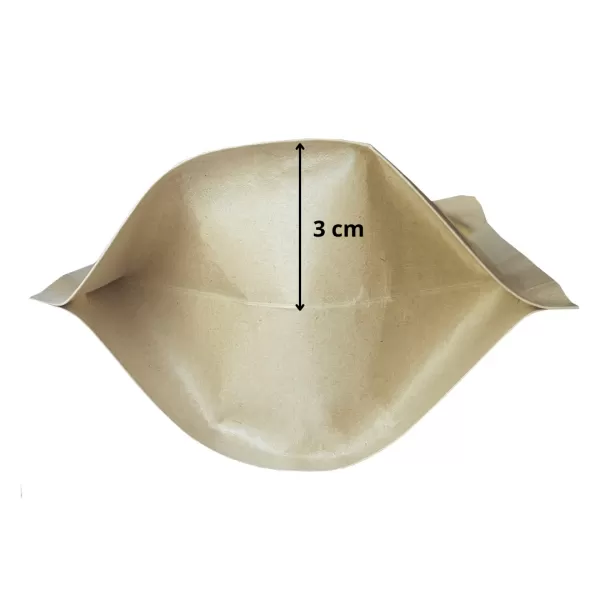 Pungi hartie zip-lock cu ferestruica 100x170 cu pliuri 30 mm