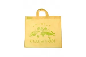 Punga din textil 43x37 cm, „e cool sa fii eco”