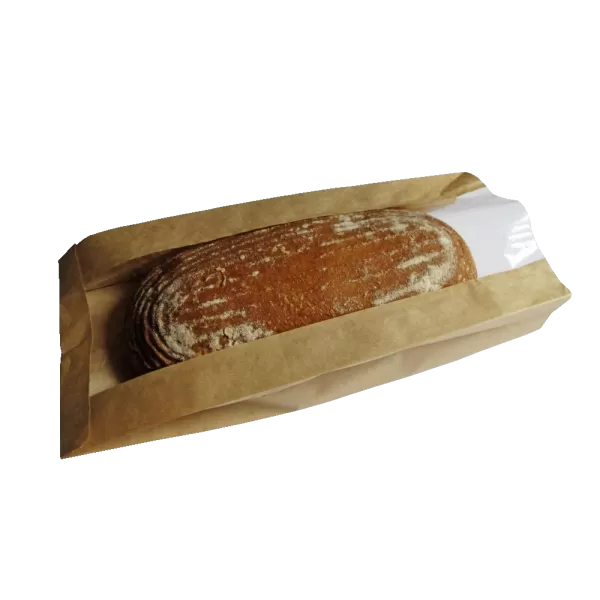 Pungi hartie cu ferestruica 18x27 cm, pentru paine