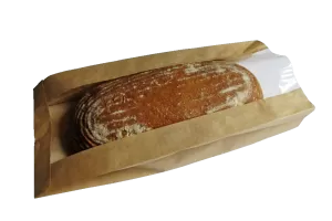 Pungi hartie cu ferestruica 16x27 cm, pentru paine