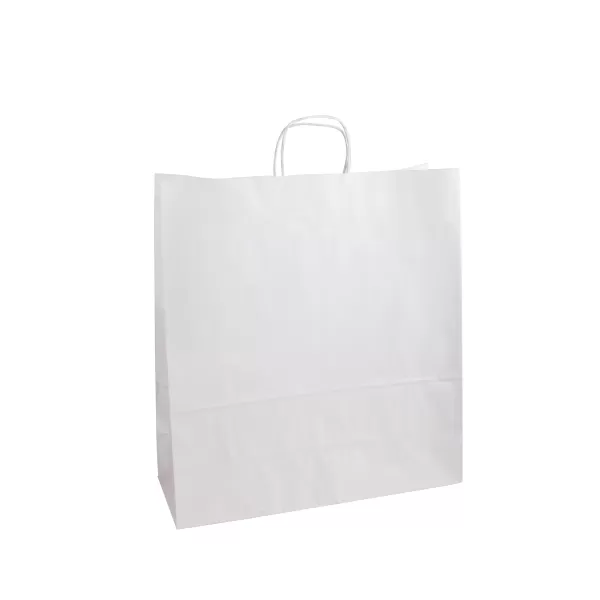 Punga mare din hartie 45x17x48 cm, alba