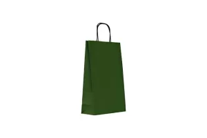 Punga hartie cu maner rasucit 18x8,5x30 cm, verde