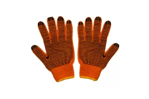 Manusi bumbac cu strat PVC, orange