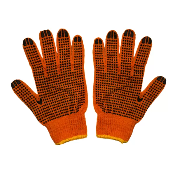 Manusi bumbac cu strat PVC, orange