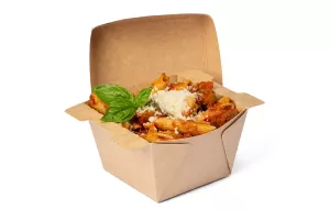 Cutie M din carton pentru fast-food, livrare