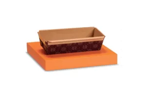 Forma pentru cozonac, cu flori aurii, 163x65x45 mm, 250 g