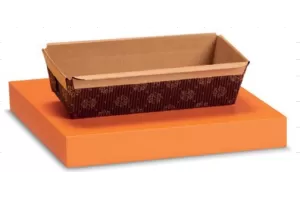Forma pentru copt din hartie, cu flori aurii, 225x70x65 mm, 400 g