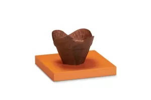 Forma din hartie pentru muffins (briose) tip Lotus, 160x50 mm, cafenie