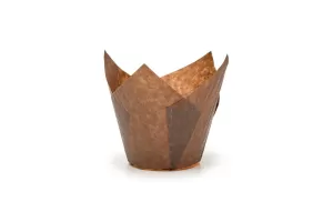Forme din hartie pentru muffins (briose) tip Lalea, 150x50 mm, cafenii