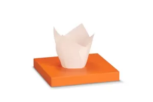 Forme din hartie pentru muffins (briose) tip Lalea, 150x50 mm, pentru copt, albe