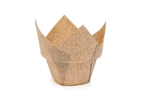Forme din hartie pentru muffins (briose) tip Lotus, 160x50 mm, pentru copt, cacao