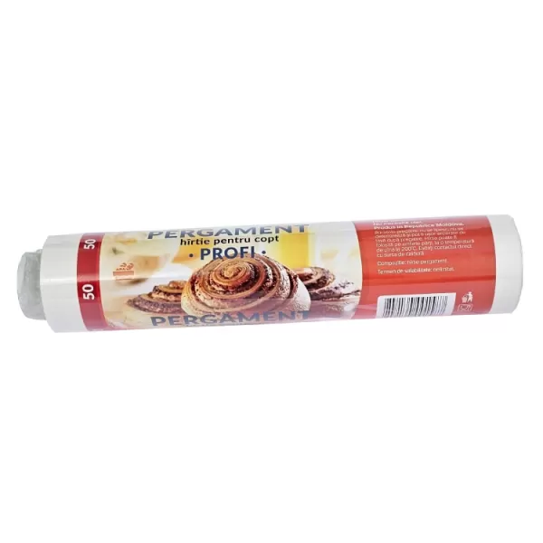 Hartie pentru copt pergament, alb, 28 cm x 50 m