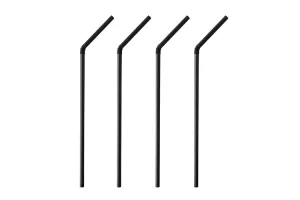 Paie negre bio, flexibile, 5 mm ? 24 cm