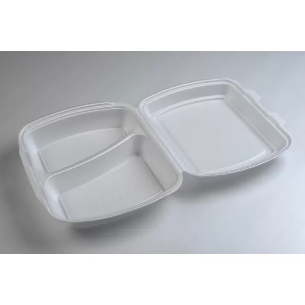 Container alb cu 2 compartimente, 240x210x70 mm, MB-2