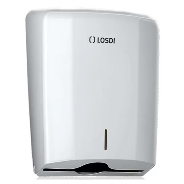 Dispenser pentru prosoape de maini, alb, ABS