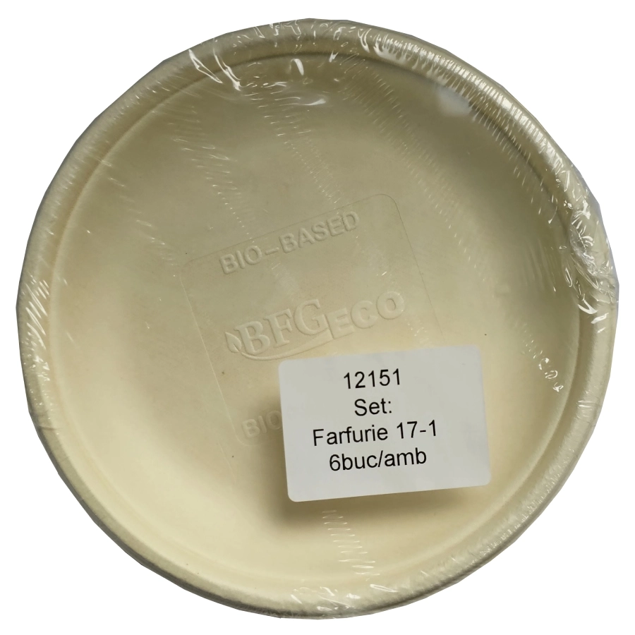 Set 6 Farfurii Biodegradabile de 170mm