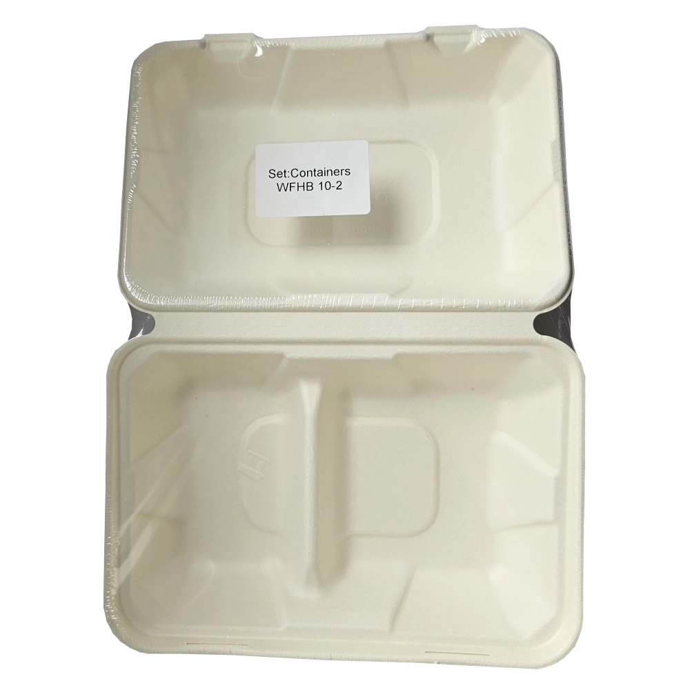 Set bio containere cu 2 compartimente, 235x165x75 mm, (4 buc.)