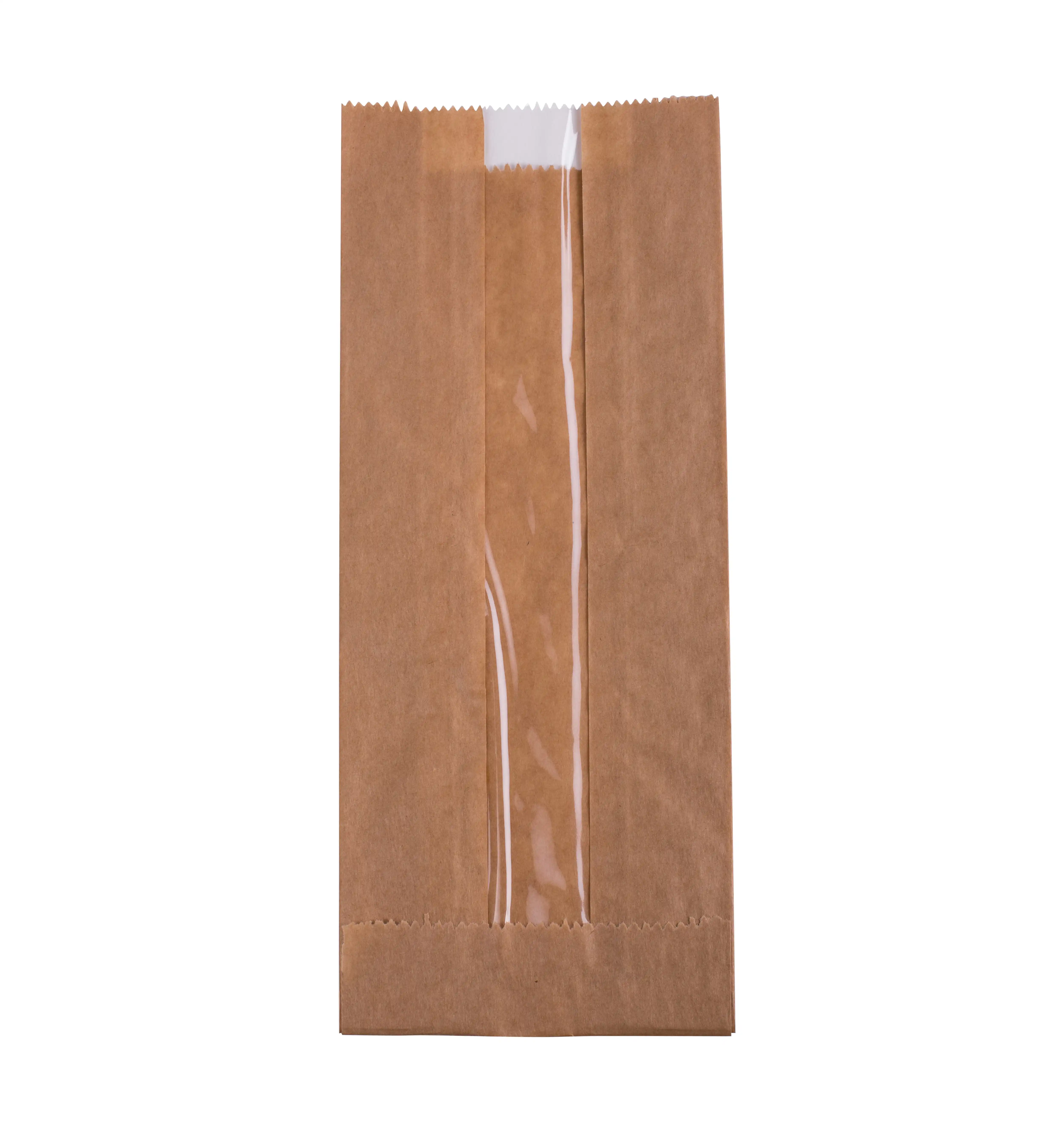 Pungi hartie cu ferestruica 10x25 cm, pentru paine