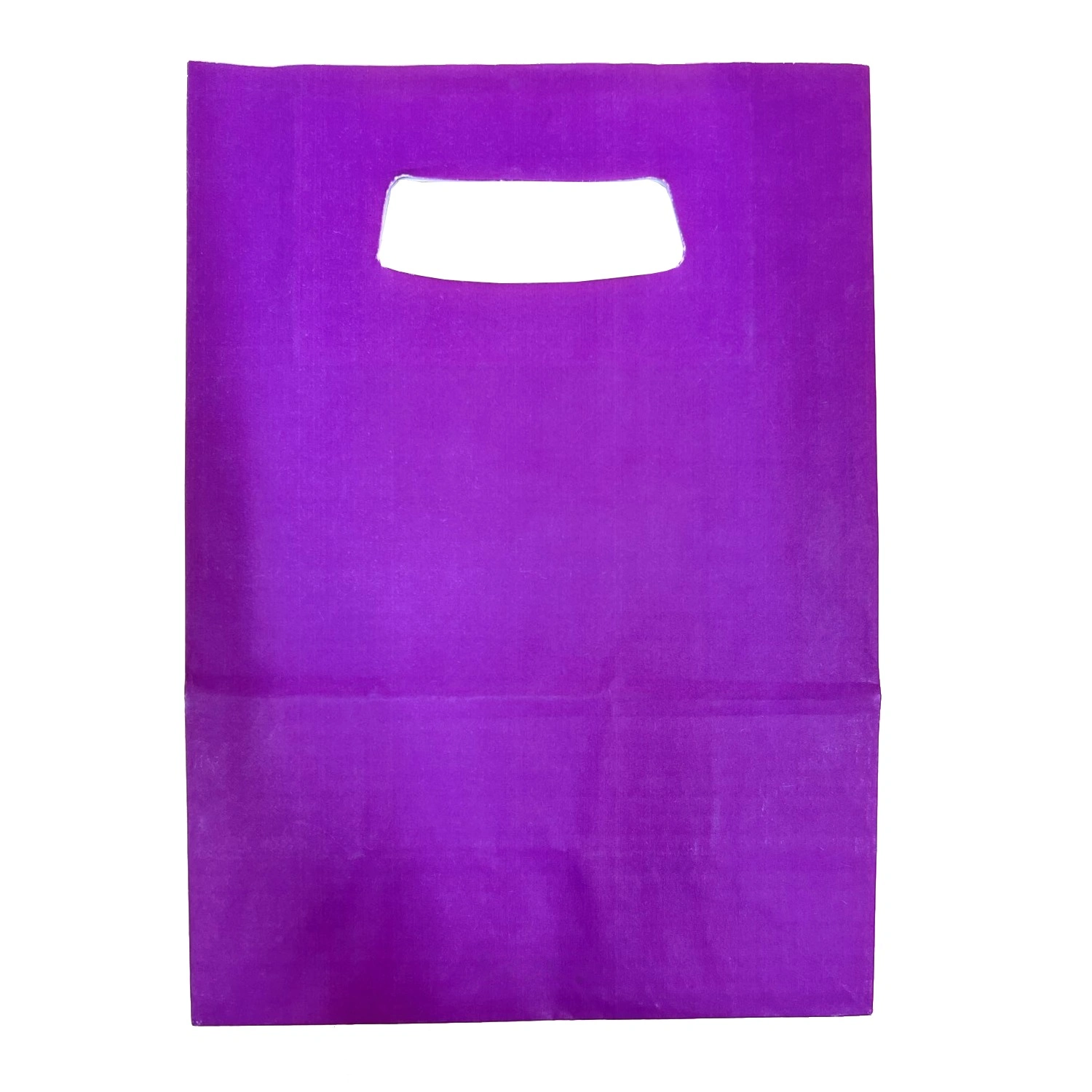 Punga hartie cu maner decupat 18x9x25 cm, violeta