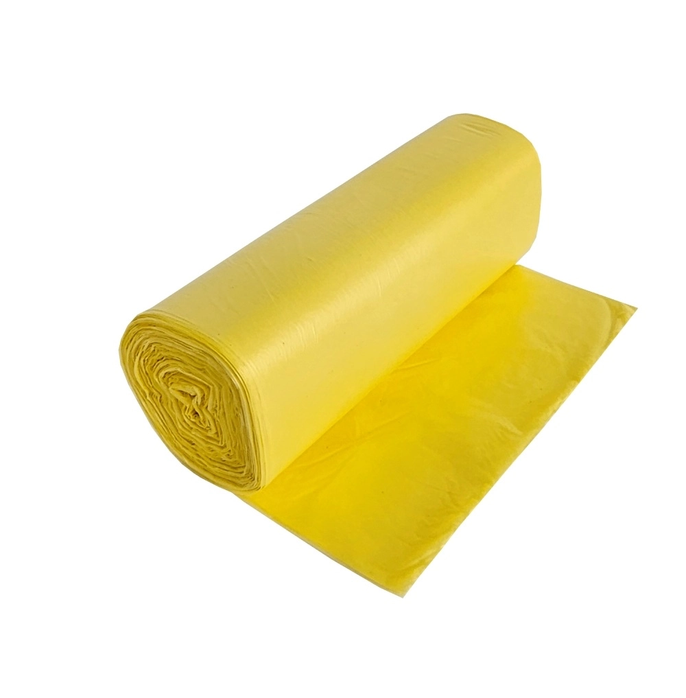 Saci de gunoi 60 L galbene, Premium, 20 pungi/rulou
