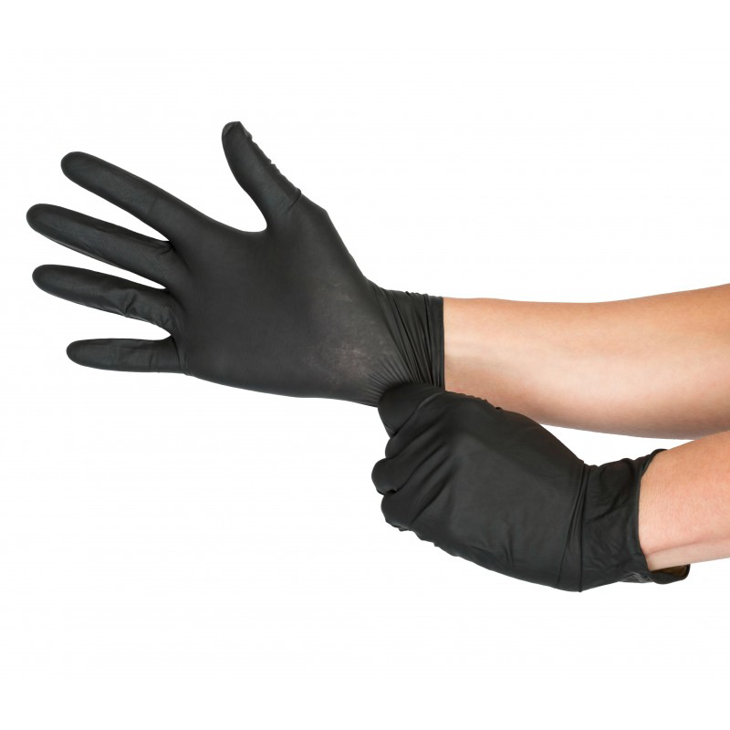 Manusi nitril, negre, XL