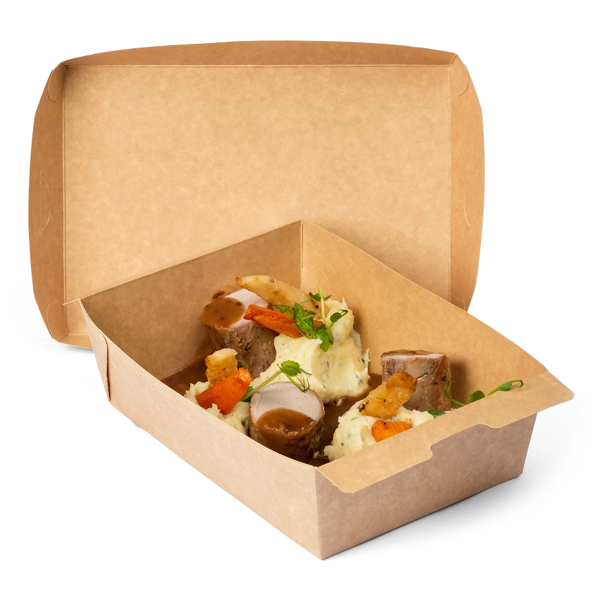 Cutie dreptunghiulara din carton pentru fast-food