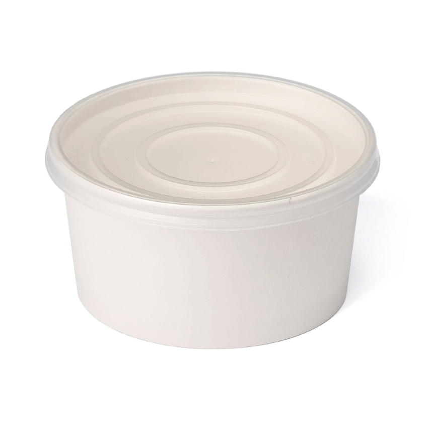 Capac PP transparent pentru recipient din carton, 118 mm