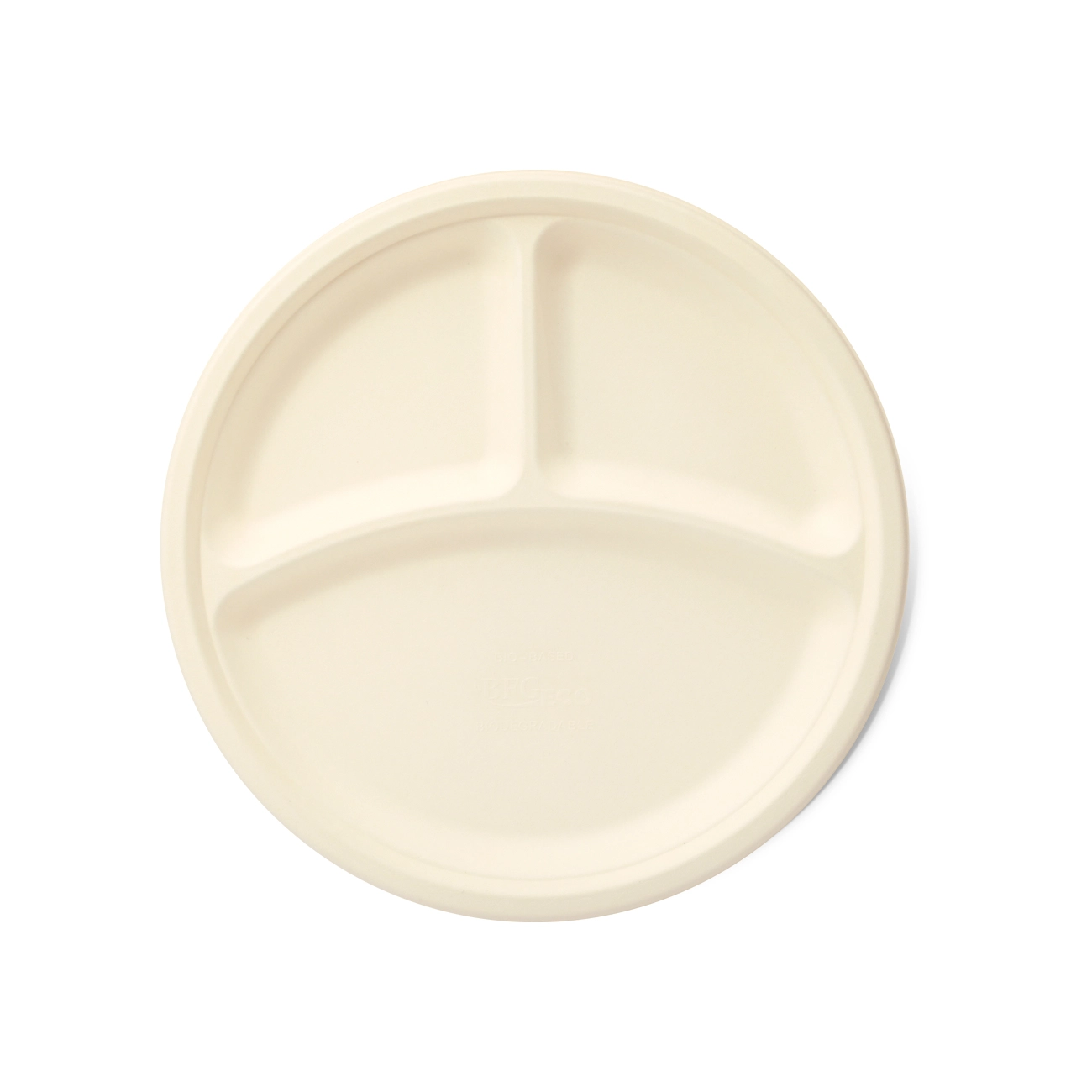 Farfurie biodegradabila, 260 mm, cu 3 compartimente, WFRP 26-3