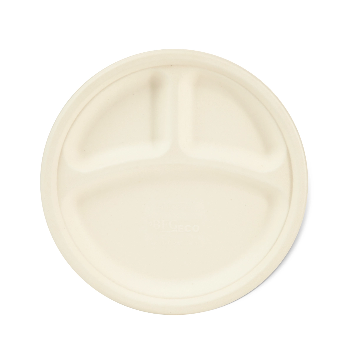 Farfurie biodegradabila, 220 mm, cu 3 compartimente, WFRP 22-3