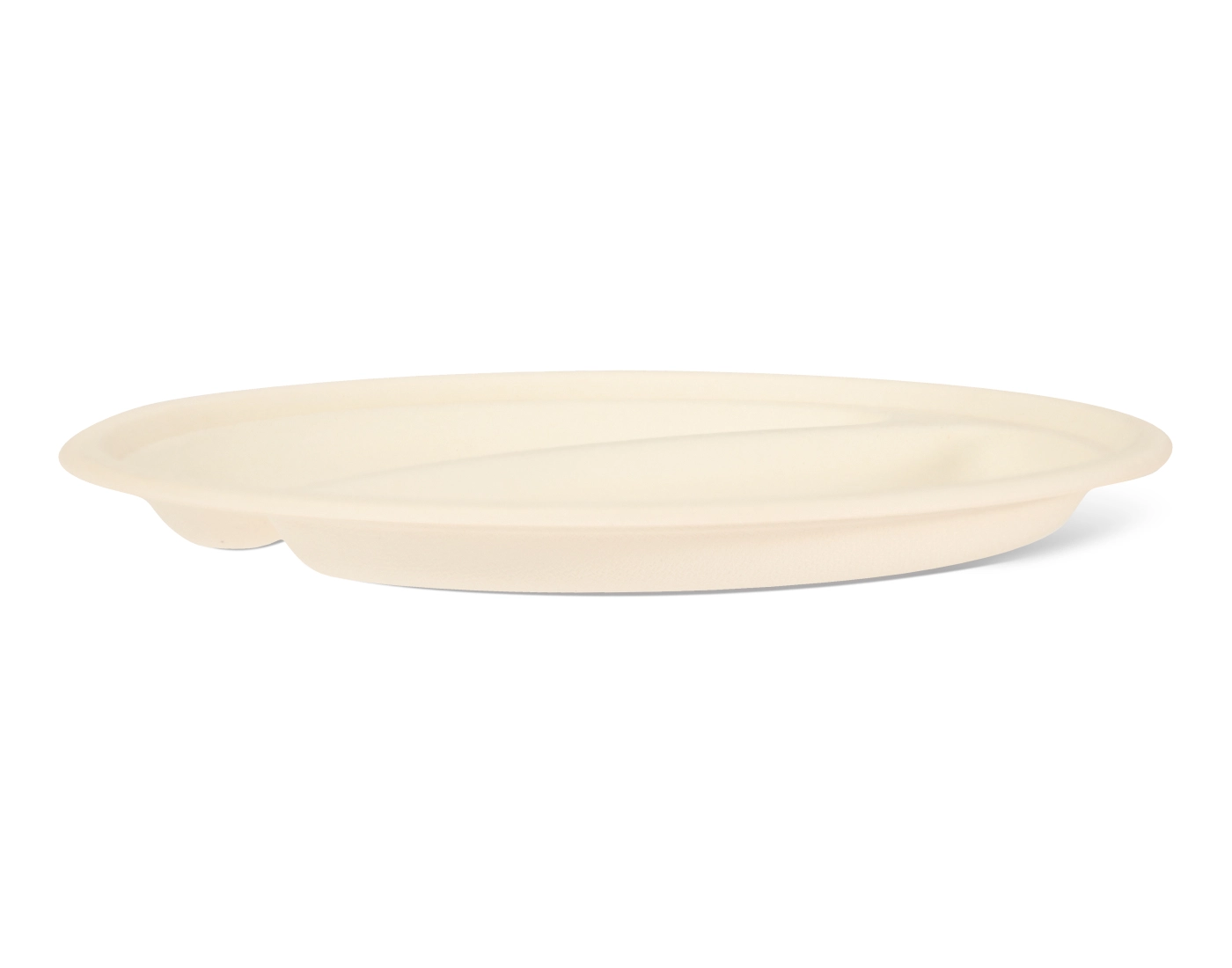 Farfurie biodegradabila, 220 mm, cu 2 compartimente, WFRP 22-2