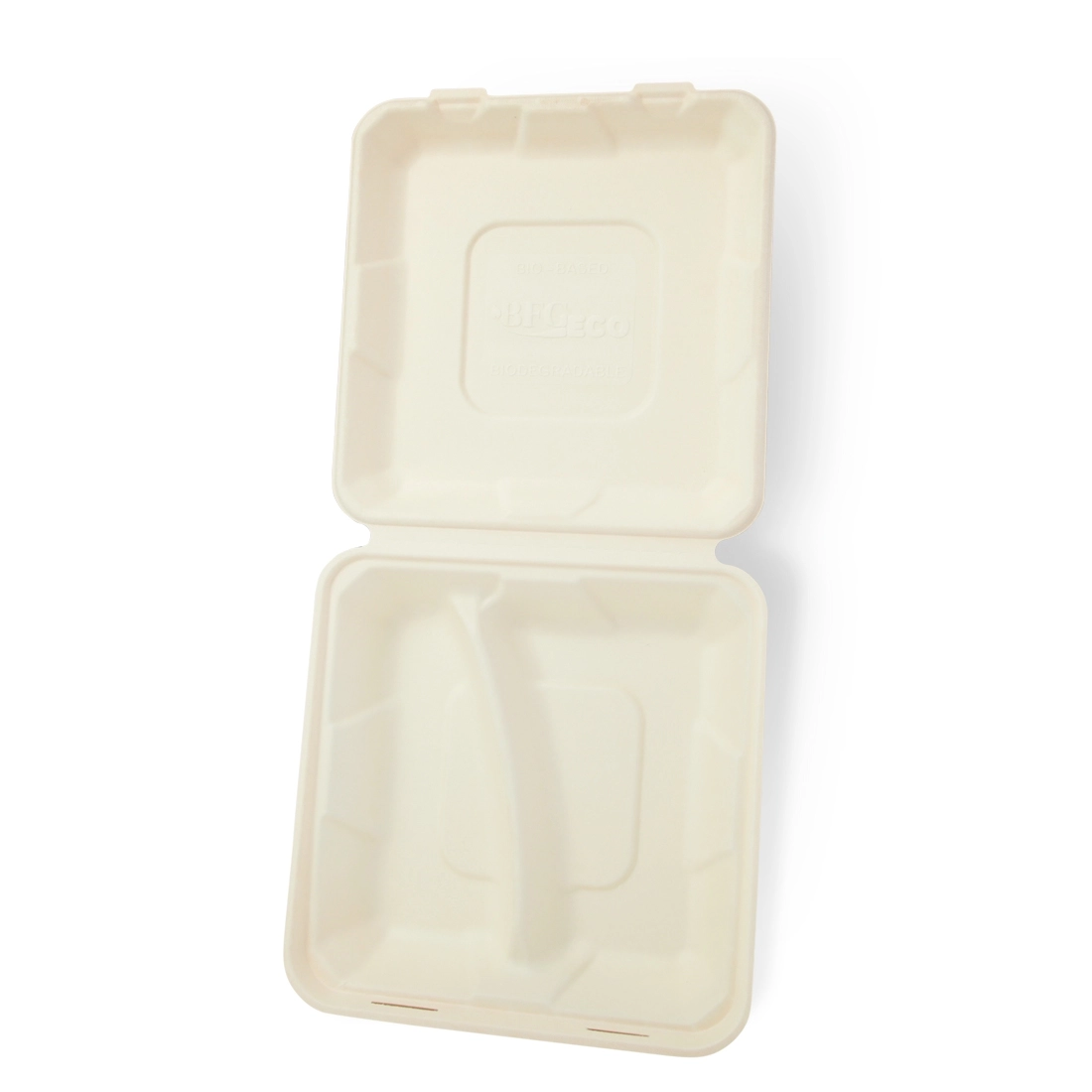 Caserola biodegradabila, cu 2 compartimente, 215x215x60 mm, WFMB 2