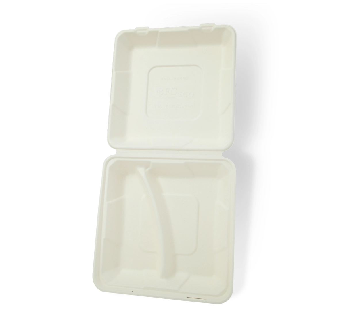 Caserola biodegradabila, cu 2 compartimente, 245x245x75 mm, WFBMB 2