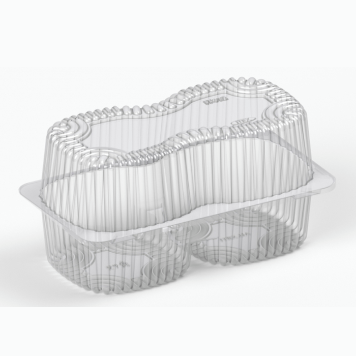 Ambalaj pentru 2 briose, 208x114x108 mm, IT-412